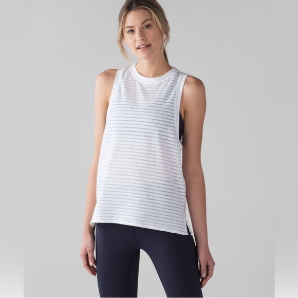 lululemon athletica Tops - Lululemon Uncovered Muscle Tank
White​​​​